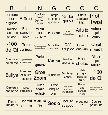 Bingo Chair de Poule Bingo Card