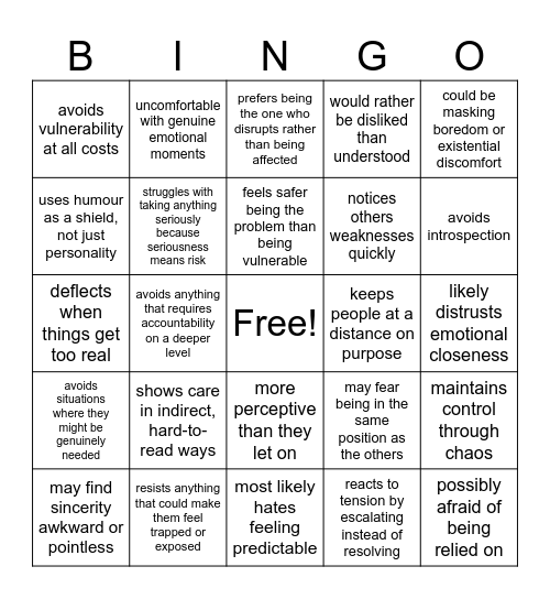 Jax Bingo Card