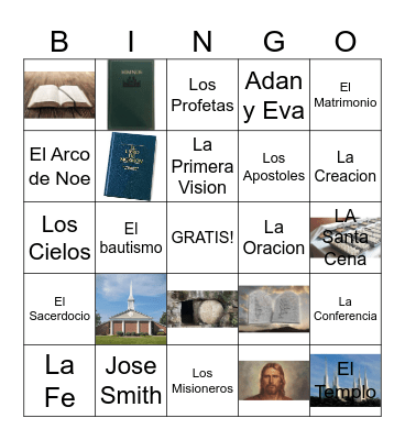 Bingo del Evangelio Bingo Card