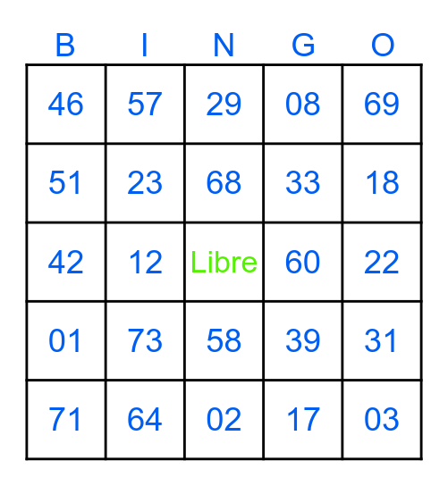 AnaJM Bingo Card