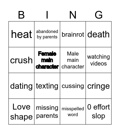 Gacha life bingo Card