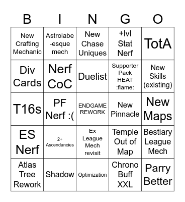 RETURN OF THE ANCIENTS Bingo Card