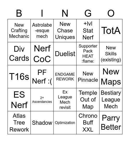 RETURN OF THE ANCIENTS Bingo Card