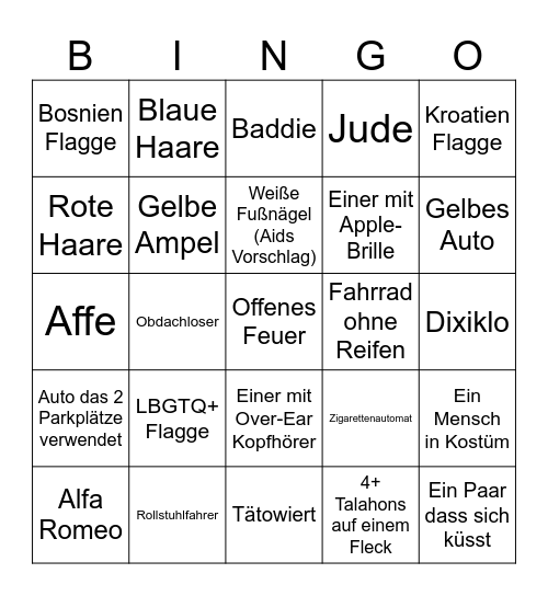 Geo Bingo Card
