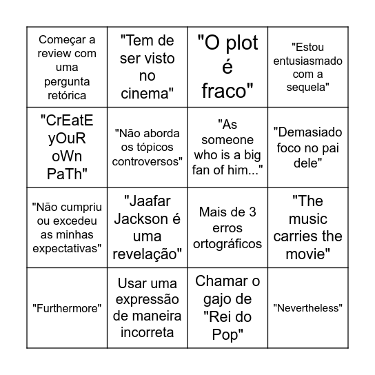 Review do Mateus Bingo Card