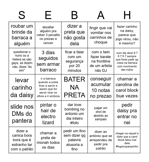 SEBINGO Card