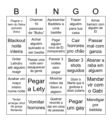 MARGOIDE BINGO Card