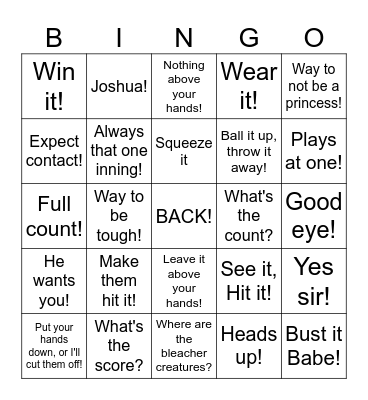 GA STICKS BINGO Card