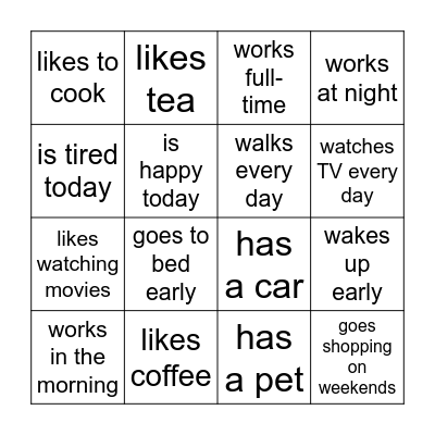 Getting to know you_Literacy Bingo Card