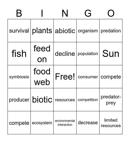 Fill-the-Blank Bingo Card