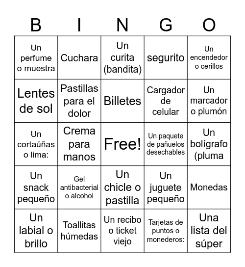 Frases de una mamá Bingo Card