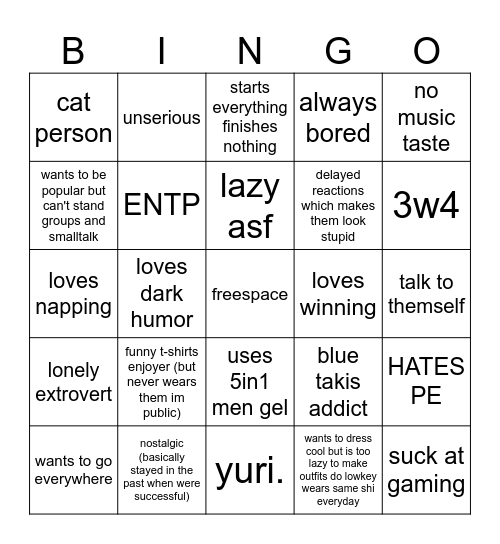 MY BINGO Card