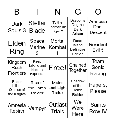 Clean Up Bingo Card