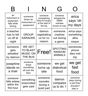 GIJ BINGO Card