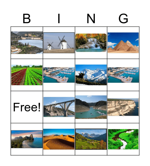 PAISAJES Bingo Card