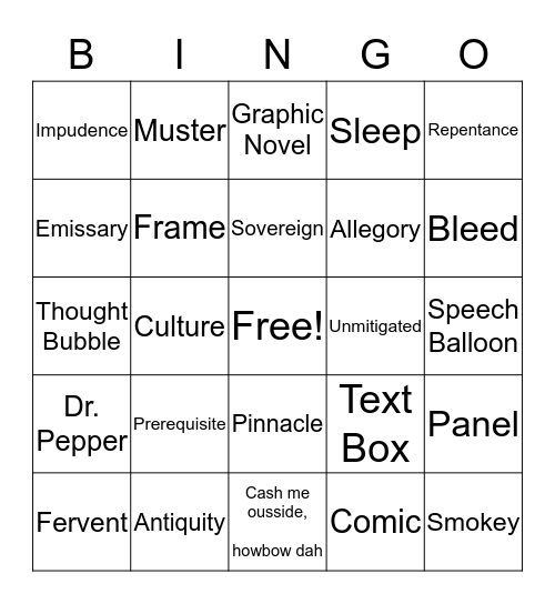 American Born Chinese Bingo Card