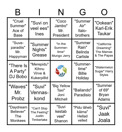 SUVE BINGO Card