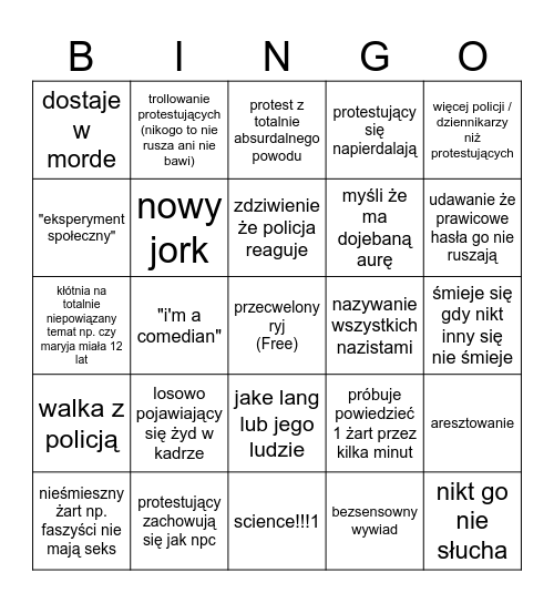walter masterson bingo Card