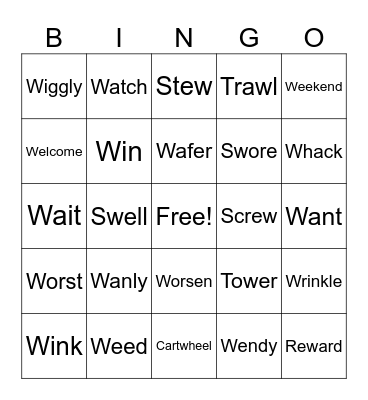 Untitled Bingo flowering flowered flowerer . sweeping sweeper   troweling troweled   troweller towering                             towered towelling towelled wigging wigged swinging swinged swinger switching switched switcher twitching twitched twitche Bingo Card
