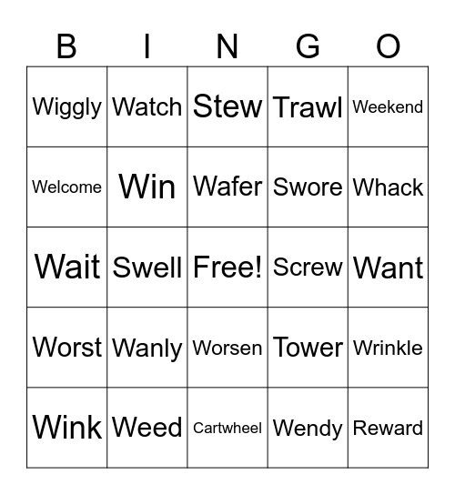 Untitled Bingo flowering flowered flowerer . sweeping sweeper   troweling troweled   troweller towering                             towered towelling towelled wigging wigged swinging swinged swinger switching switched switcher twitching twitched twitche Bingo Card