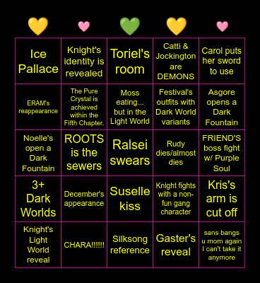 DELTARUNE CH 5 Bingo Card