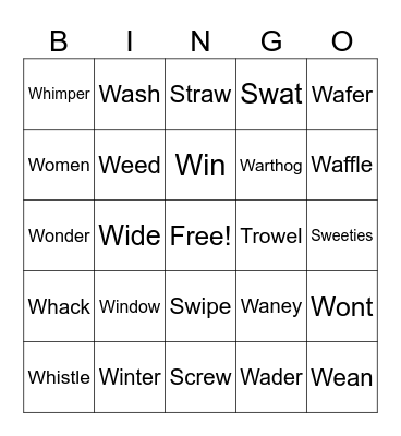 Untitled Bingo flowering flowered flowerer . sweeping sweeper   troweling troweled   troweller towering                             towered towelling towelled wigging wigged swinging swinged swinger switching switched switcher twitching twitched twitche Bingo Card