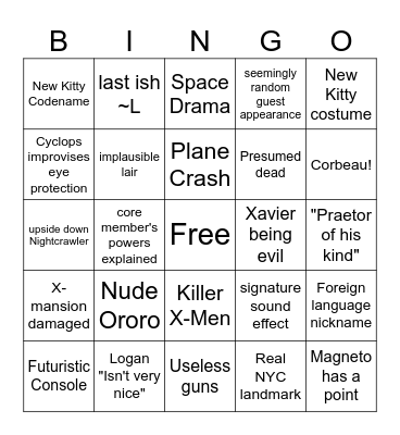 CLAREMONT RUN BINGO Card