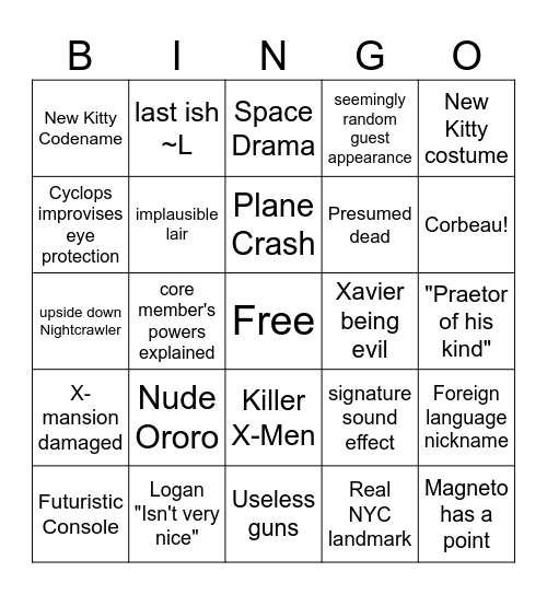 CLAREMONT RUN BINGO Card