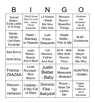 50 jaar getrouwd de Leistert Bingo Card