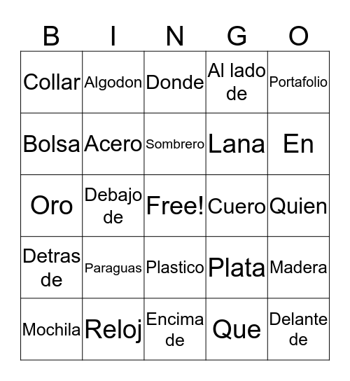 6 Bingo Card