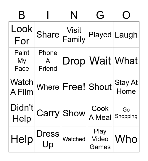 Lead The Way Book 3 - Regular Verbs And Free Time Activities Bingo Card