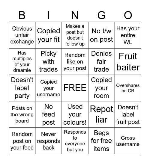 HKDV rage edition Bingo Card