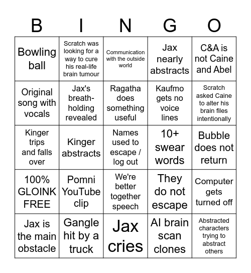 THE AMAZING DIGITAL BINGO Card