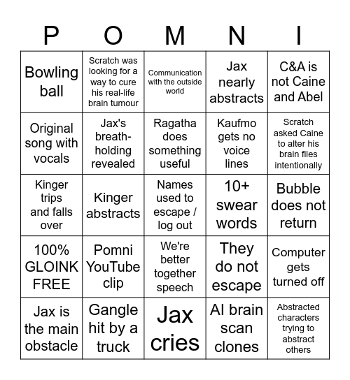 THE AMAZING DIGITAL BINGO Card