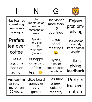 Human B-INGO-O Bingo Card