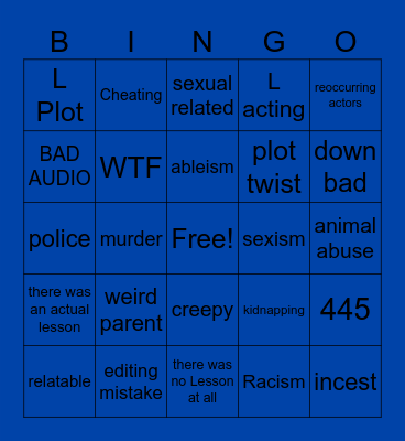 BBG TMRWS TEACHINGS Bingo Card