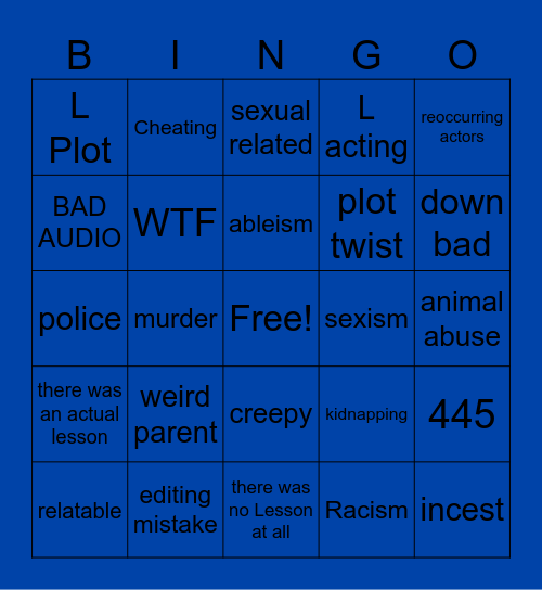 BBG TMRWS TEACHINGS Bingo Card