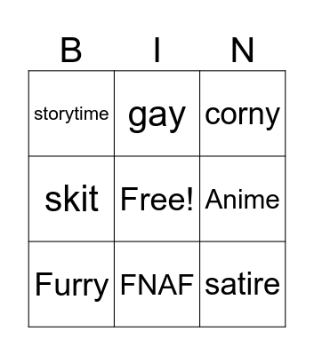 Cringe tiktok Bingo Card
