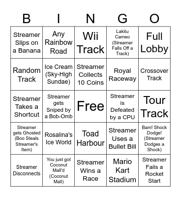 Rosalina's Galactic Vector Bingo Card
