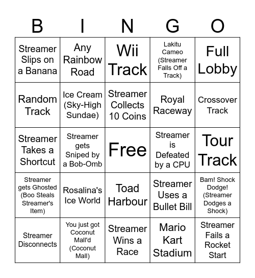 Rosalina's Galactic Vector Bingo Card