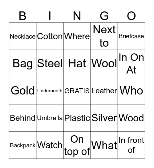 6 Bingo Card