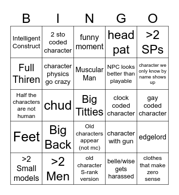 ZZZ Season 3 Teaser Bingo Card