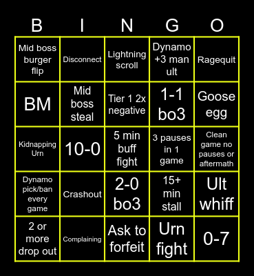 Dih lock jefrooo Bingo Card