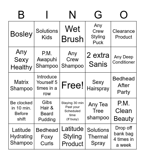 Bingo Card