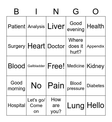 NAAMA Bingo! Bingo Card