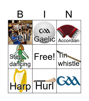 Irish Culture Bingo! Bingo Card