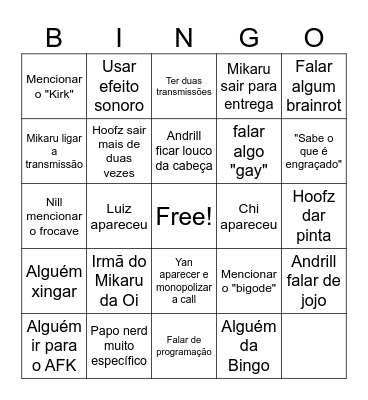 Bingo de Dreamsville Bingo Card