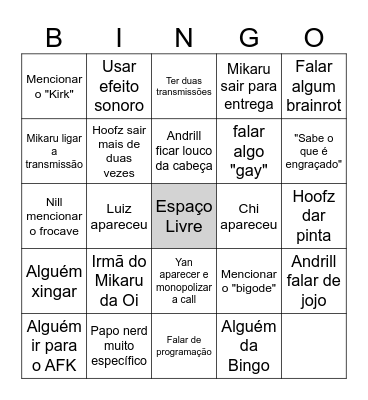 Bingo de Dreamsville Bingo Card
