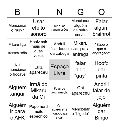 Bingo de Dreamsville Bingo Card