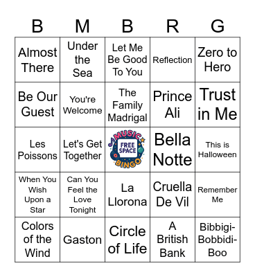 Disney- Bemberg Bingo Card